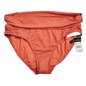 3/$25 Lauren Ralph Lauren fold over bikini bottom size 14 NWT coral color